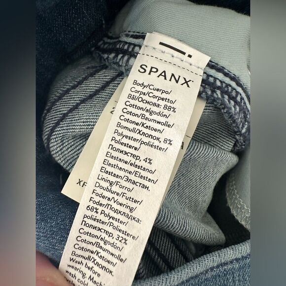 NWT Spanx Denim Cropped Kick Flare Jeans in Vintage Indigo Wash Size 1X - Picture 7 of 7